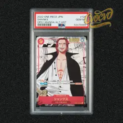 PSA 10 Shanks OP01-120 SEC Comic Parallel Manga Alt Art ONE PIECE Card Japanese - Image 1
