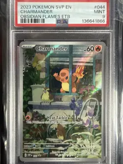 2023 POKEMON SVP EN-SV BLACK STAR PROMO #044 CHARMANDER PSA 9 - Image 1