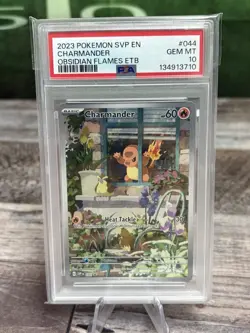 2023 POKEMON SVP EN-SV BLACK STAR PROMO #044 CHARMANDER PSA 10 - Image 1
