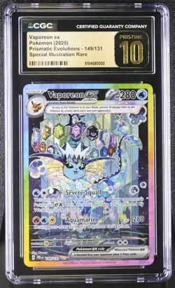 *POP 14* 2025 Pokemon Prismatic Evolutions 149/131 SIR CGC Pristine 10 - Image 1