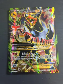 Pokemon TCG Mega-Houndoom-EX Holo Full Art Ultra Rare Card 154/162 - Image 1