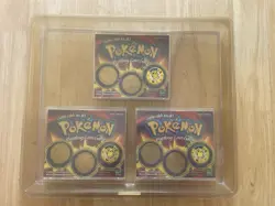 1999 Hasbro Pokemon Battling Coin Game 3 Pack Lot Of 3, Sealed, Never Opened! - Image 1
