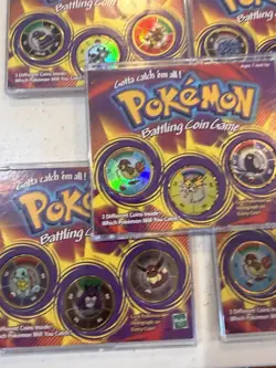 Pokemon Battling Coin Game Lot Of 14 3 Packs Hasbro Mewtwo Eevee Squirtle - Image 2
