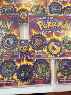 Pokemon Battling Coin Game Lot Of 14 3 Packs Hasbro Mewtwo Eevee Squirtle - Image 3