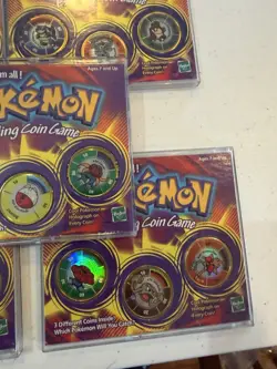 Pokemon Battling Coin Game Lot Of 14 3 Packs Hasbro Mewtwo Eevee Squirtle - Image 4