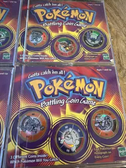 Vintage Pokemon TCG Battling Coin Game 1999 Lot 17 Coins 6 Packs Charzard - Image 3