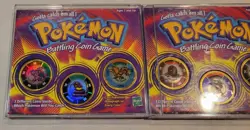 1999 Hasbro Pokemon Battling Coin Game Lot of 2 Packs - Brass Coins Vintage - Image 2