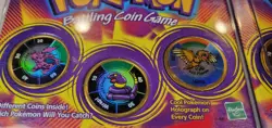 1999 Hasbro Pokemon Battling Coin Game Lot of 2 Packs - Brass Coins Vintage - Image 4