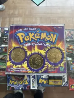 Hasbro Pokemon Battling Coin Game 3 Unique Coins 1999 76930414095 - Image 1
