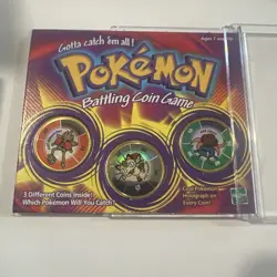 Hasbro Pokemon Battling Coin Game 3 Unique Coins 1999 76930414095 - Image 1