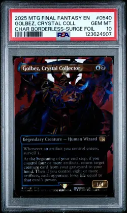 4907 Golbez Crystal Collector 2025 MTG Final Fantasy #0540 Surge Foil PSA 10 - Image 1