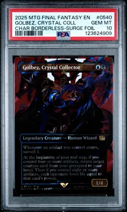 4909 Golbez Crystal Collector 2025 MTG Final Fantasy #0540 Surge Foil PSA 10 - Image 1