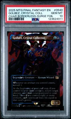 4911 Golbez Crystal Collector 2025 MTG Final Fantasy #0540 Surge Foil PSA 10 - Image 1