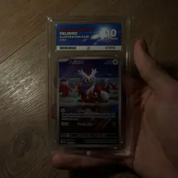 Pokemon TCG Delibird 152/132 Mega Evolution Illustration Rare Ace Gem Mint 10 - Image 1
