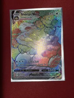 2020 Pokemon TCG - Snorlax Vmax Rainbow - Sword & Shield Secret Rare #206/202 MT - Image 4