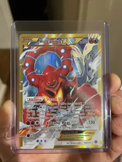2016 Pokemon TCG XY Steam Siege Volcanion EX Secret 115/114 Holo Full Art LP - Image 1