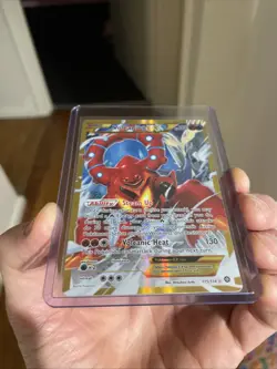 2016 Pokemon TCG XY Steam Siege Volcanion EX Secret 115/114 Holo Full Art LP - Image 4
