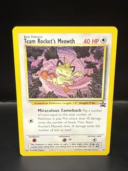 Pokemon - Black Star Promo - Team Rocket's Meowth - #18 A - Image 1