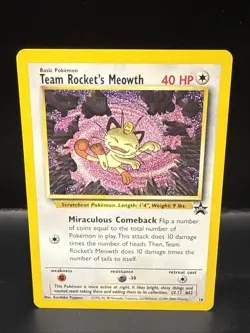 Pokemon - Black Star Promo - Team Rocket's Meowth - #18 A - Image 2