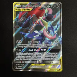 Pokemon Greninja & Zoroark Gx Full Art 200/214 Ultra Rare Unbroken Bonds - Image 1