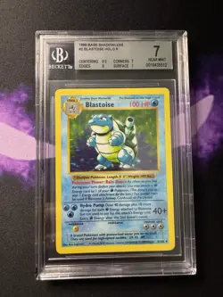 1999 Pokemon Blastoise Base Set SHADOWLESS Holo - BGS 7 NM - Image 1