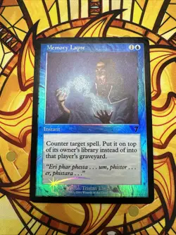 *Foil* Memory Lapse - MTG - 7th Edition (Set#: 88/350) - LP/EX - Free Shipping - Image 1