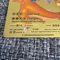 Pokemon Charizard V #079/073 Rare 2020 Graded GEM MT 10 Gold Foil Fan Art Card - Image 5