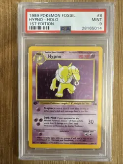 Hypno - 8/62 - Pokemon Fossil 1st Edition Holo Rare Card WOTC PSA 9 - Image 1