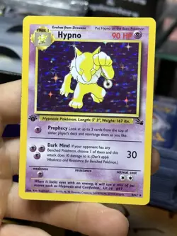1st Edition Hypno 8/62 Fossil 1999 Holo Rare WOTC Pokemon Card TCG - Image 3