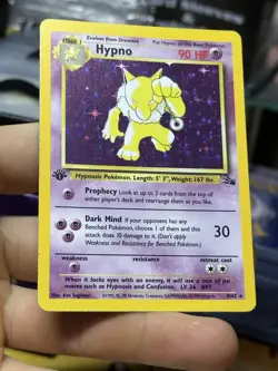 1st Edition Hypno 8/62 Fossil 1999 Holo Rare WOTC Pokemon Card TCG - Image 4