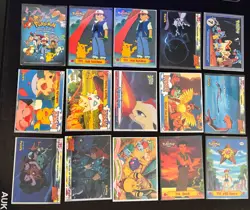 Lot 15 cartes Pokemon Topps vintage - TV Animation - Ash, Brock, Staryu - Image 1