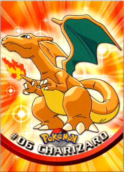 Topps Charizard #06 TV Animation Series 1 Blue Logo Pokemon LP - Image 1