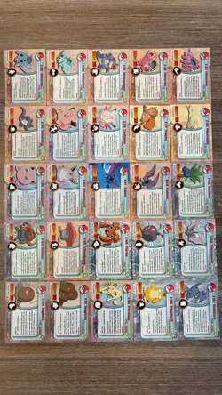 BLUE LOGO Topps Pokemon TV Animation Series 1 Nearly Complete Set Card Lot - Image 4