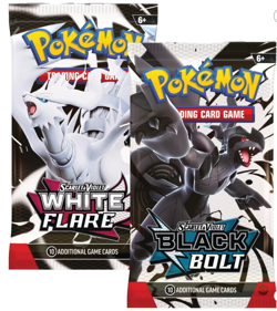 Pokemon TCG Scarlet and Violet Black Bolt White Flare Booster Pack Bundle 2PK - Image 1