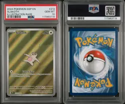 Pokemon TCG Slakoth Illustration Rare Surging Sparks 212/191 PSA 10 - Image 3