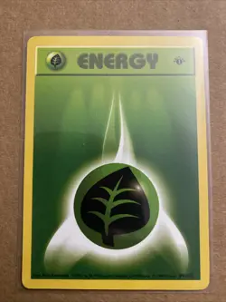 Pokemon TCG Grass Energy Base Set 99/102 1st Edition Never Played Near Mint - Image 1