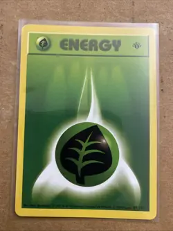 Pokemon TCG Grass Energy Base Set 99/102 1st Edition Never Played Near Mint - Image 1