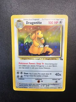 Pokemon Fossil Dragonite Holo 4/62 Unlimited Rare WOTC - Super Clean! LP - Image 1