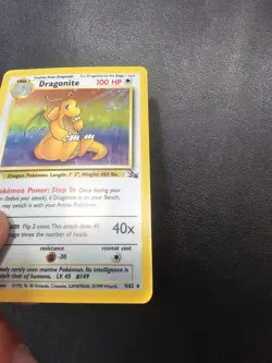 Pokemon Fossil Dragonite Holo 4/62 Unlimited Rare WOTC - Super Clean! LP - Image 2