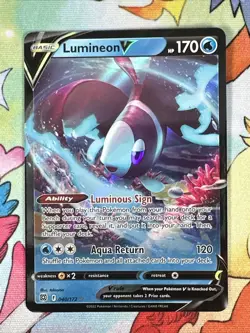 Pokemon TCG Lumineon V 040/172 Ultra Rare Card SWSH09 Brilliant Stars NM - Image 1