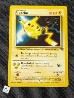 Pikachu #4 - WOTC WB The First Movie Black Star Promo Pokemon TCG LP - Image 1