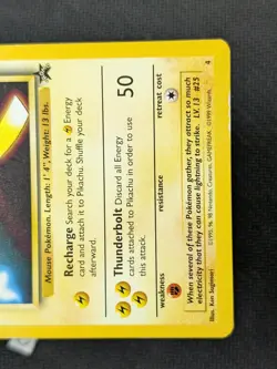 Pikachu #4 - WOTC WB The First Movie Black Star Promo Pokemon TCG LP - Image 5