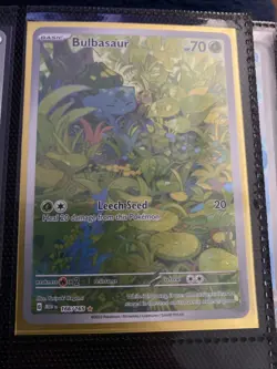 Pokemon TCG Bulbasaur Scarlet & Violet 151 Art Rare Card 166/165 - Image 1
