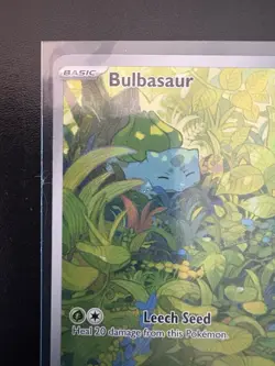Pokemon TCG Bulbasaur Scarlet & Violet 151 Full Art Rare Card 166/165 - Image 3