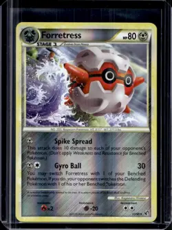 2010 Pokemon HeartGold & SoulSilver Undaunted Forretress Reverse Holo #13/90 - Image 1
