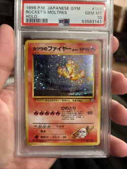 1999 Pokemon Japanese Gym 2 Challenge Blaine's Moltres #146 Holo PSA 10 - Image 2