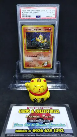 Pokemon JAPAN Card - PSA 10 BLAINE'S MOLTRES #146 (GYM 2) YEAR 1999 "HOLO SWIRL" - Image 1