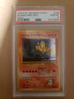 1999 Pokemon Japanese Gym 2 Challenge #146 Blaine's Moltres Holo PSA 10 - - Image 1