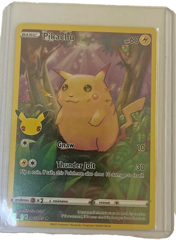 FULL ART Pikachu 005/025 Pokemon 25th Anniversary Celebrations Holo Foil - LP - Image 1