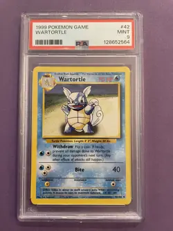 PSA 9 Mint Wartortle Pokemon Card Base Set 1999 Unlimited 42/102 Graded - Image 1